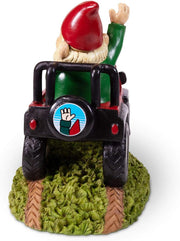 8” 4x4 Truck Wave Garden Gnome – Funny Off-Road Lawn Statue – Durable All-Weather Resin Yard Ornament – Unique Gift for Truck Enthusiasts & Outdoor Decor